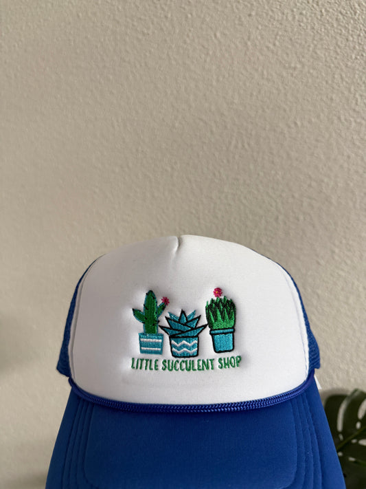 Little Succulent Shop Embroidery Trucker Hat