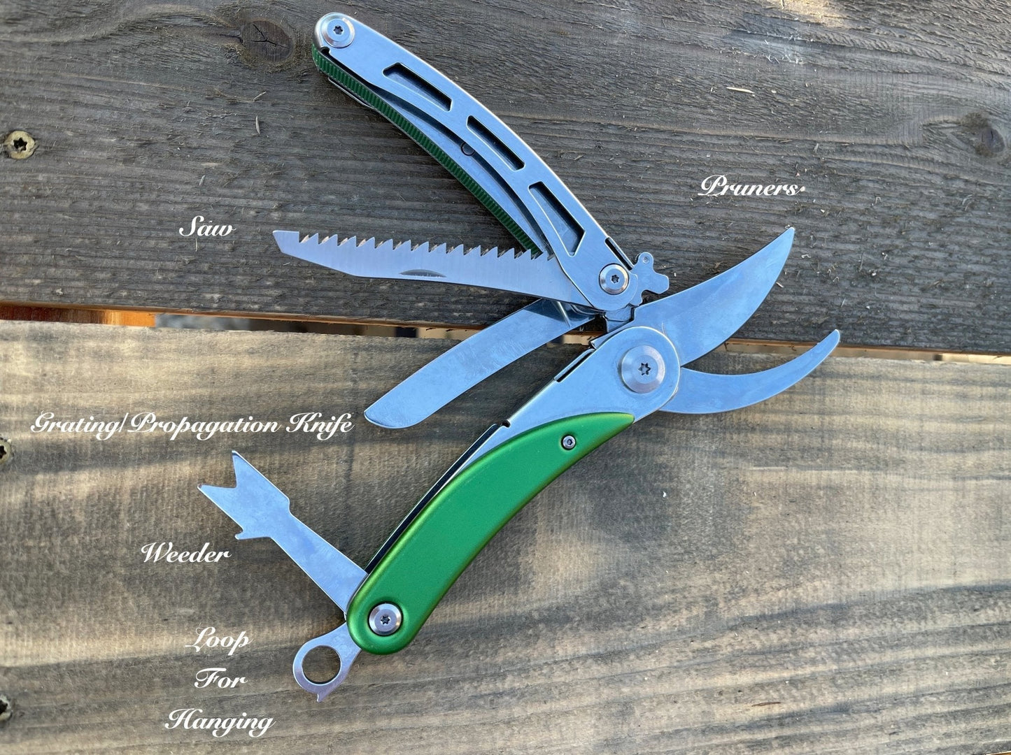 Engraved Gardener's Multi-Tool Gift Box - Tool, Case and Sharpener