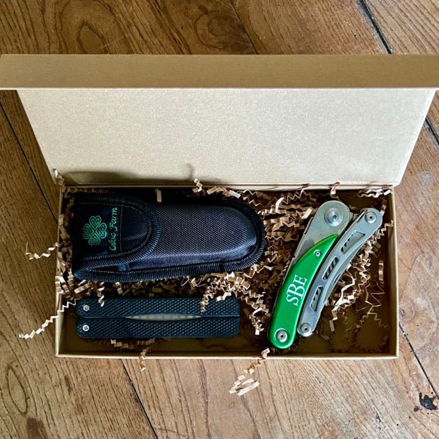 Engraved Gardener's Multi-Tool Gift Box - Tool, Case and Sharpener